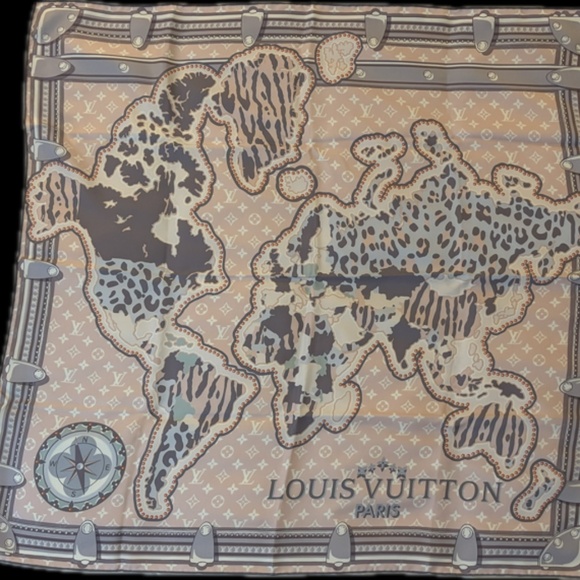 Louis Vuitton World Motif Silk Scarf - Picture 1 of 8
